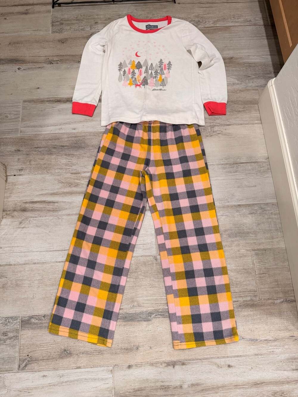 Eddie Bauer Kids Forest Graphic Pajama Set M (10/12)